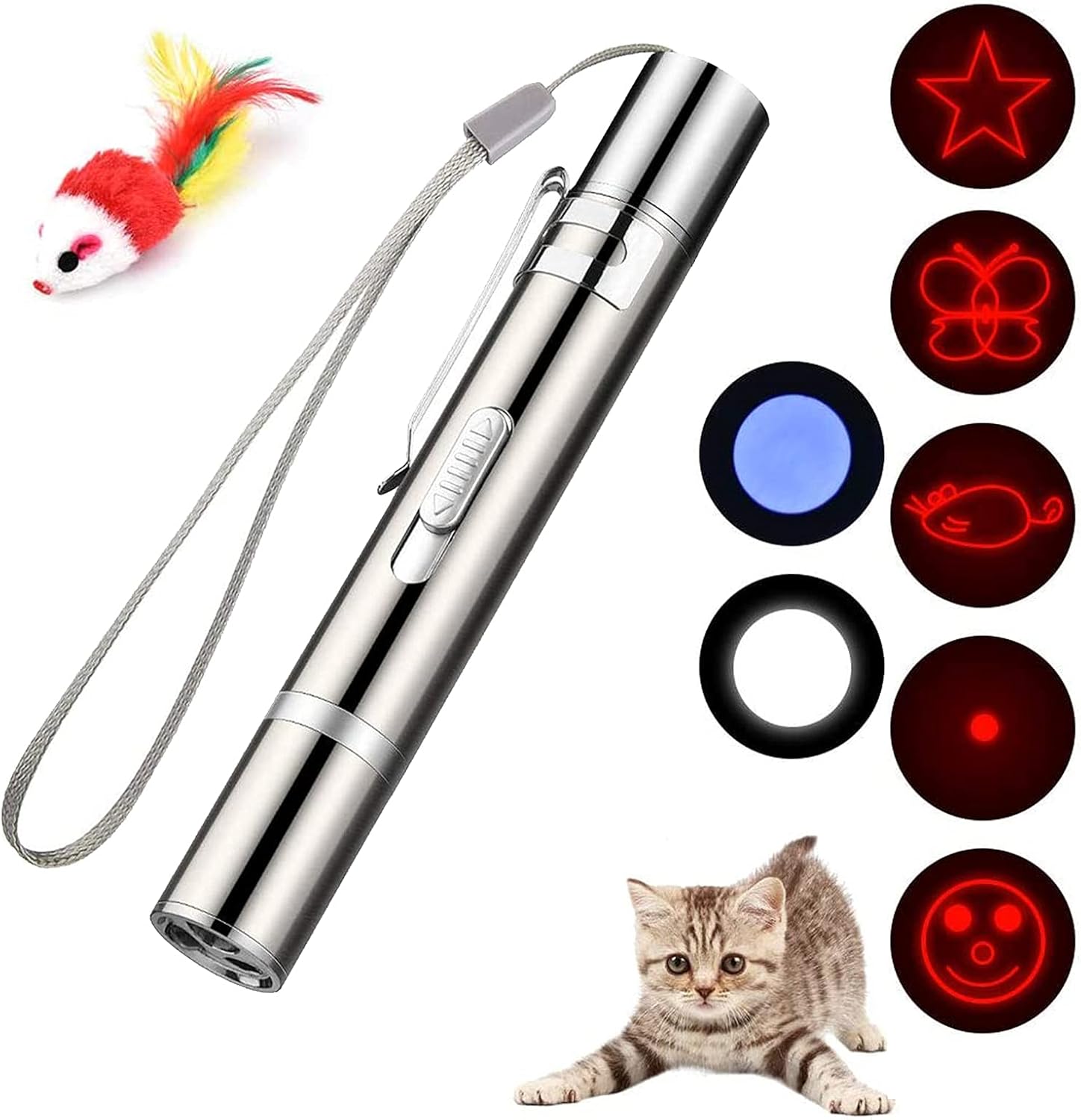 Cat Toys for Indoor Pets,Laser Pointer for Cats Dogs,Interactive Pet Toy