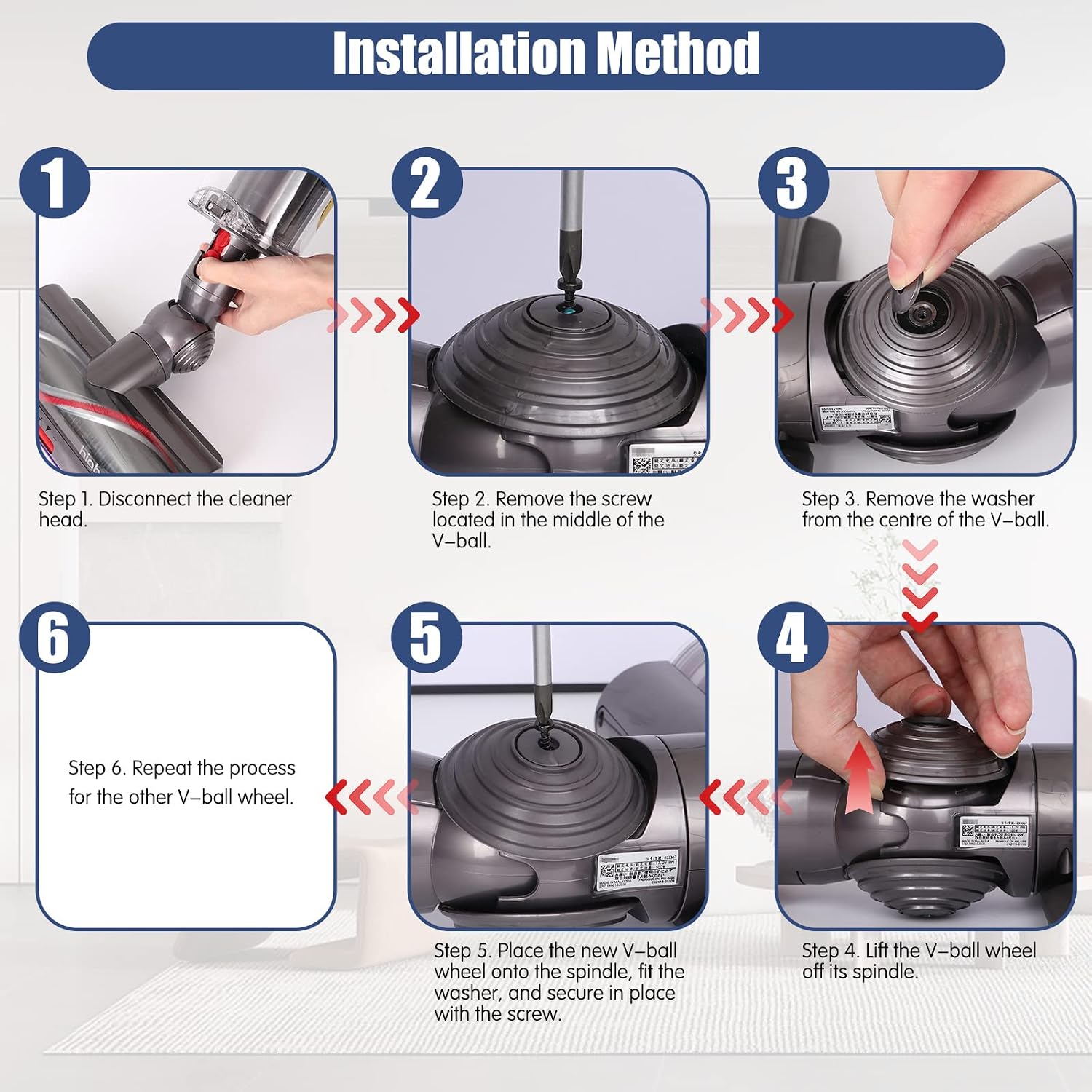 Ball Wheel for High Torque Cleaner Head Replacement for Dyson V10 V11 V15 - Image 4