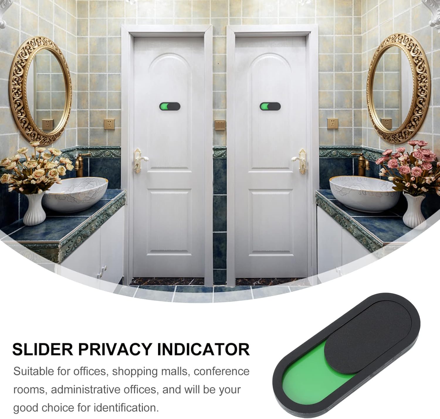Privacy Sign, Premium Vacant Occupied Sign Slider Door Indicator Pasteable - Image 2