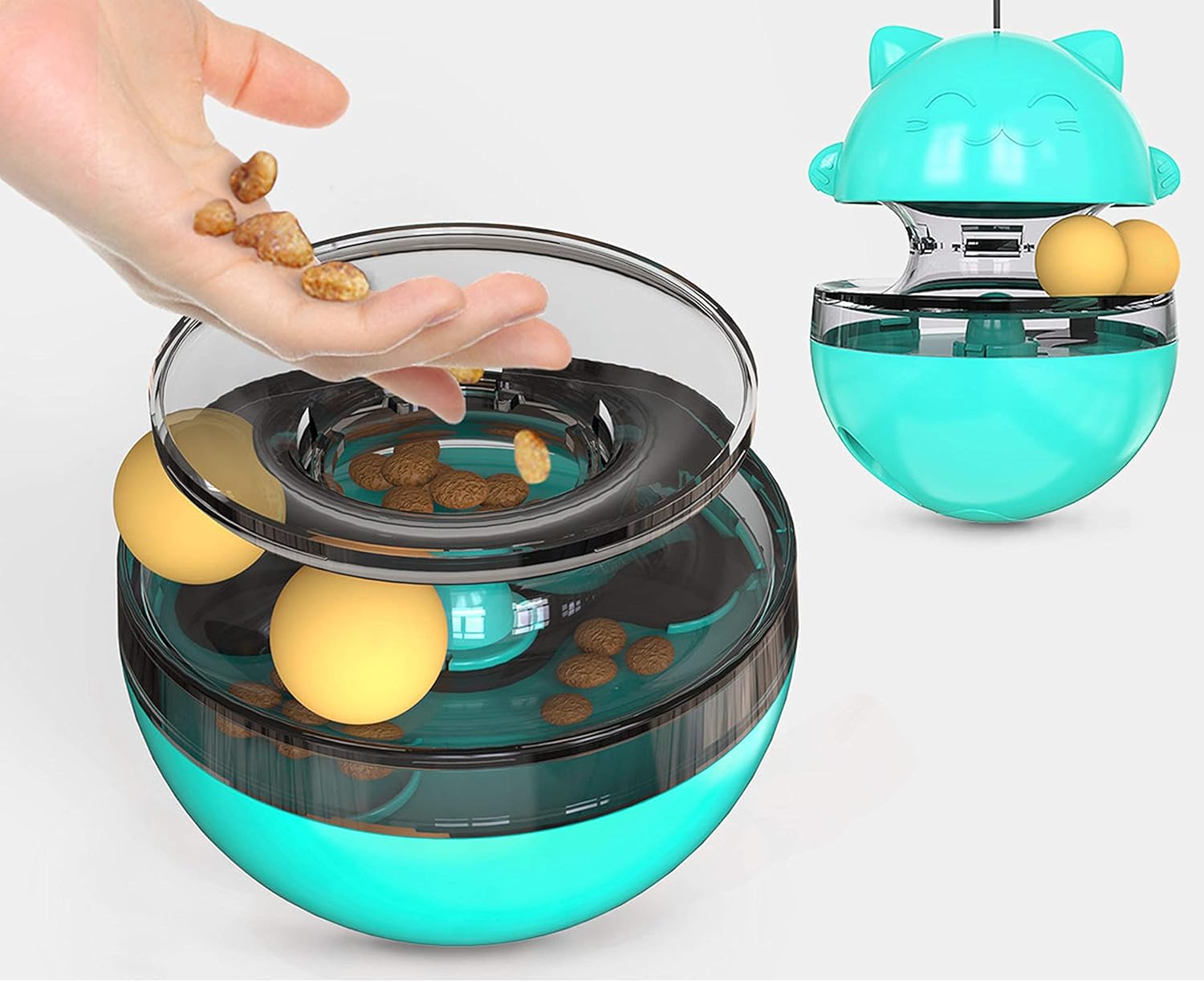 Cat Tumbler Toys Food Dispenser Slow Feeder for Cat and Kitten Exercise Anxiety - Image 3