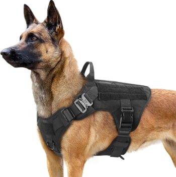 Tactical Dog Harness for Large Dogs, Military Dog Harness with Handle, No-Pull