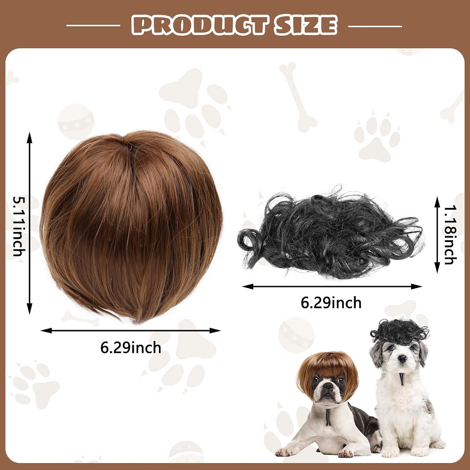 Dog Costume Cat Apparel Dog Toys Curly Braids Headgear Wigs Styling - Image 2