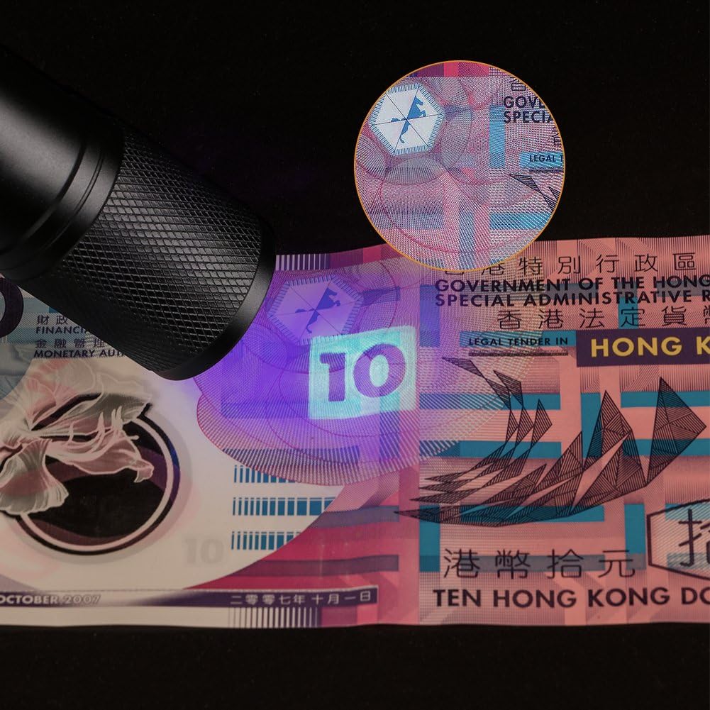 395nm Blacklight UV Flashlights, Portable 9 LED Black Light Ultraviolet Lamp - Image 7