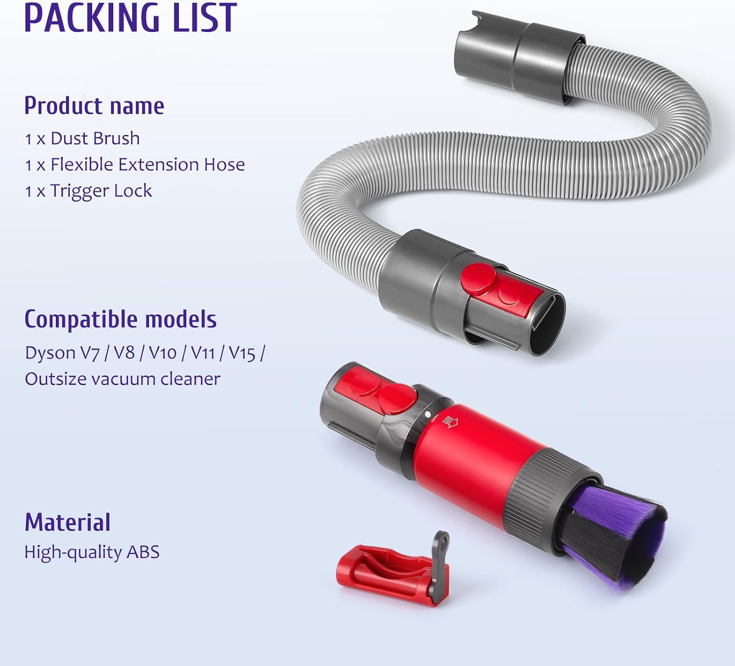 Dust Brush Compatible with Dyson V7 V8 V10 V11 V12 V15 Outsize Vacuum Cleaner - Image 7