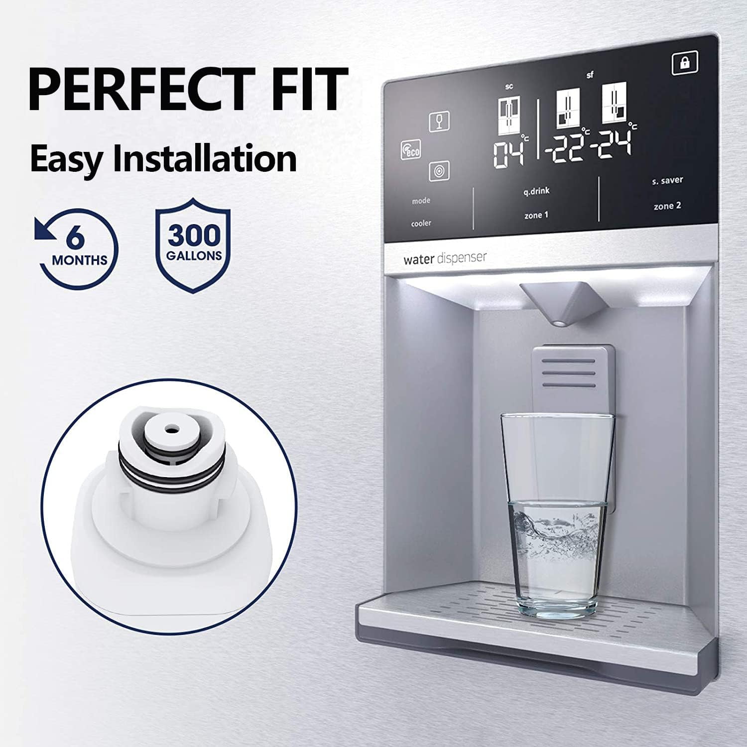 Fridge Water Filter, Compatible with Samsung DA97-17376B, DA97-08006C, HAF-Qin - Image 6