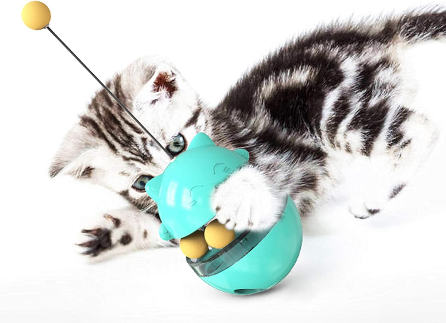 Cat Tumbler Toys Food Dispenser Slow Feeder for Cat and Kitten Exercise Anxiety - Image 4