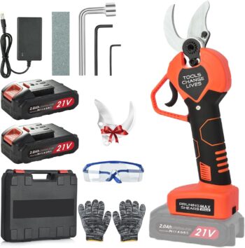 Electric Pruning Shears, Professional Cordless Electric Secateurs Battery