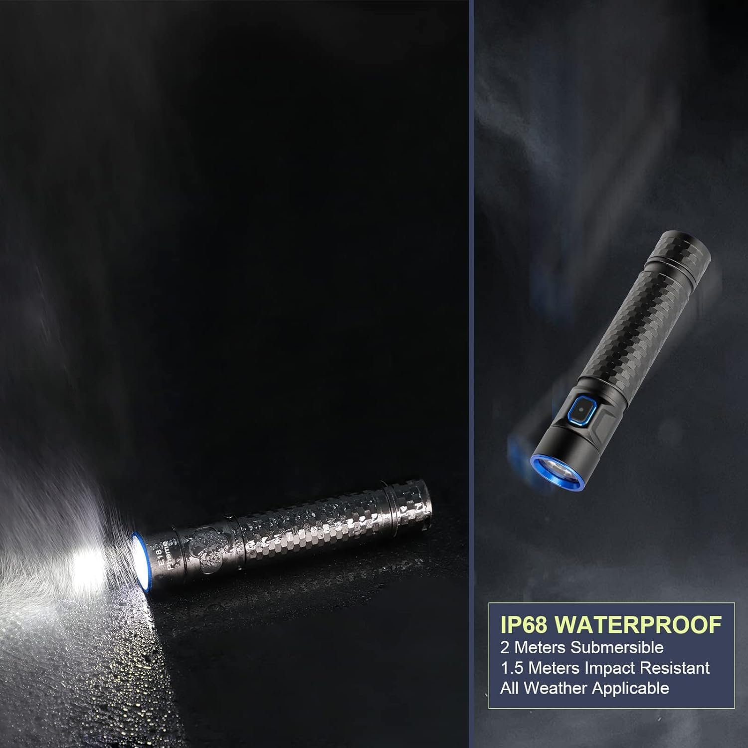 LED Rechargeable 1200 Lumens Ultra-Compact Flashlight, Ideal for Outdoor - Image 4