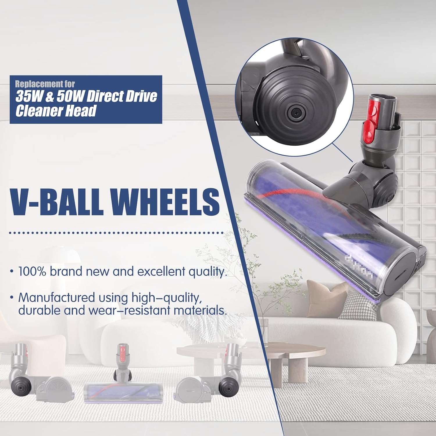 Ball Wheel Replacement for Dyson V6 V7 V8 V10 V11 V12 DC58 DC59 DC62 DC74 - Image 2