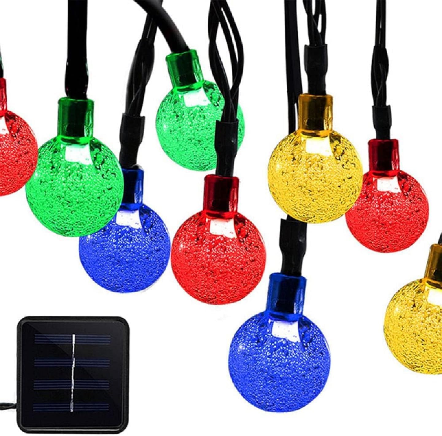 Solar String Lights Outdoor Waterproof,8 Mode 7M/24Ft 50 LED Crystal Ball - Image 8