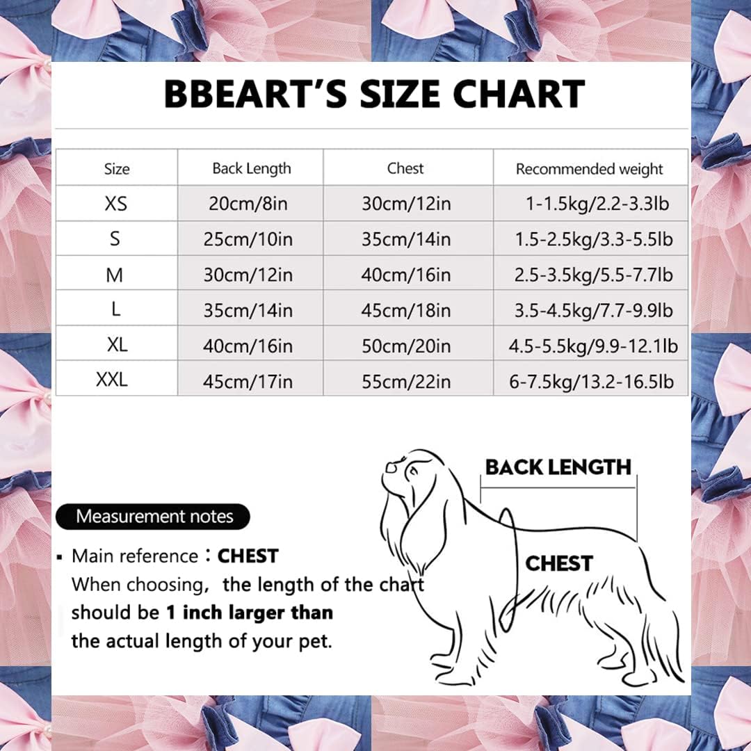 (XL, Pink) - Pet Clothes, Sweet Bowk Small Dog Skirt Girl Tutu Clothing - Image 5