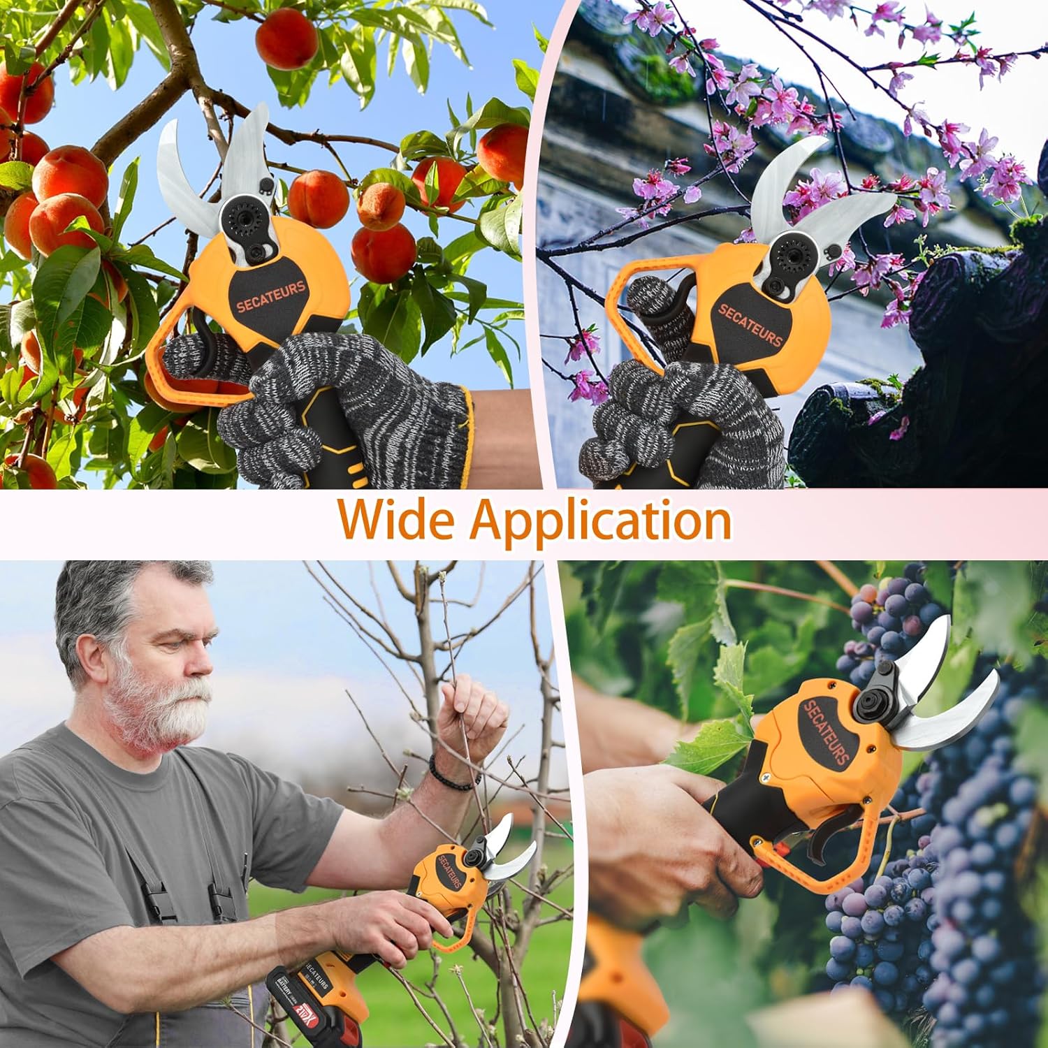 Electric Pruning Shears,40mm(1.6 inch) Cutting Diameter,Professional Cordless - Image 7