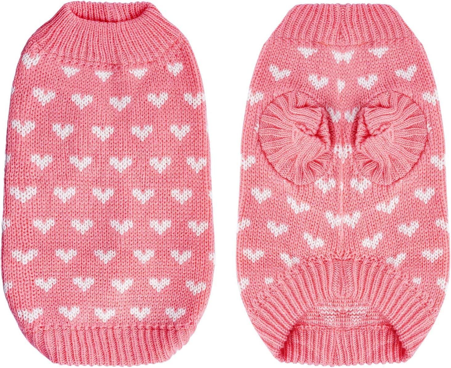 Dog Knitted Sweater Dog Heart Sweater Puppy Sweater Warm Soft Pet Holiday - Image 2