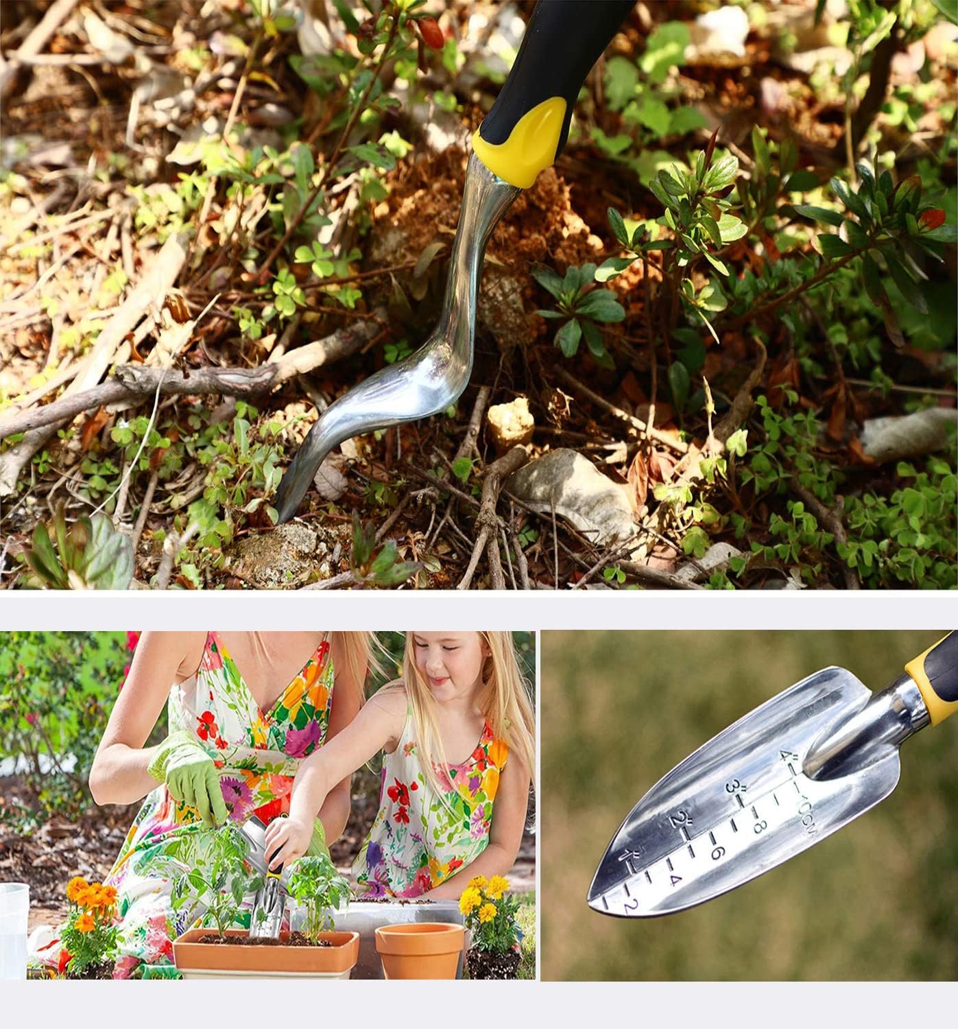 5PCS Garden Tool Set,Heavy Duty Gardening Kit Includes Garden Pruning - Image 5