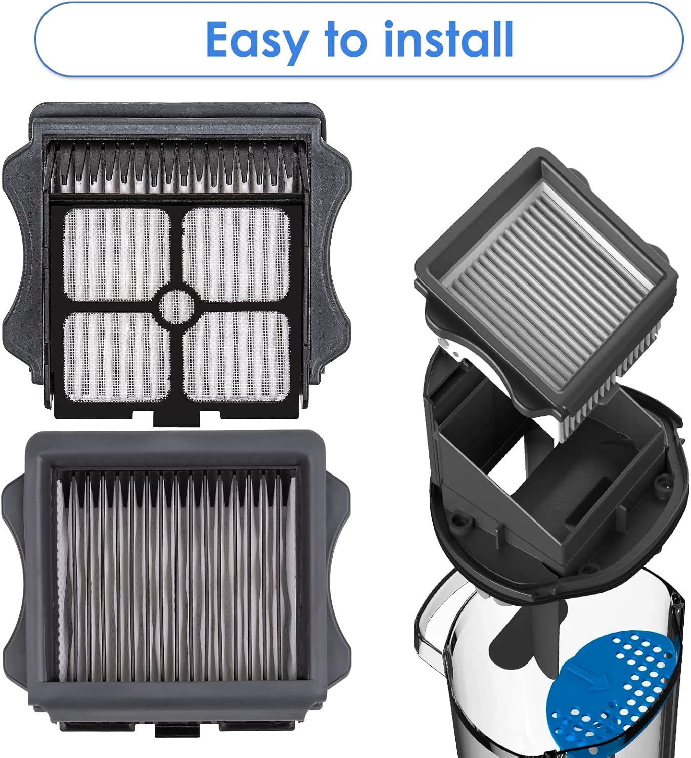 (5 Pieces) HEPA Filters Compatible with Tineco iFloor 3/ Floor One S3/ Floor One - Image 3