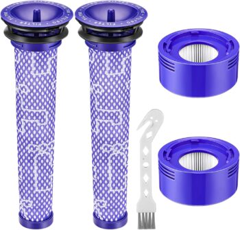 4 Pack Vacuum Filter Replacement Kit Compatible with Dyson V7, V8 Animal