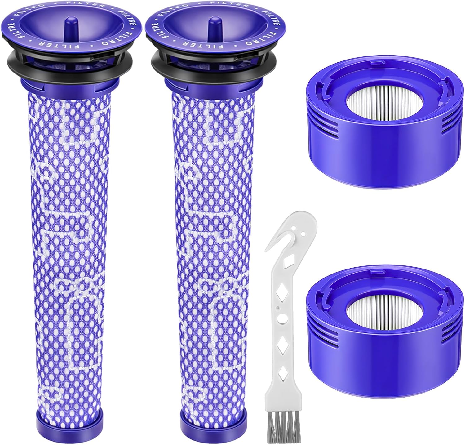 4 Pack Vacuum Filter Replacement Kit Compatible with Dyson V7, V8 Animal