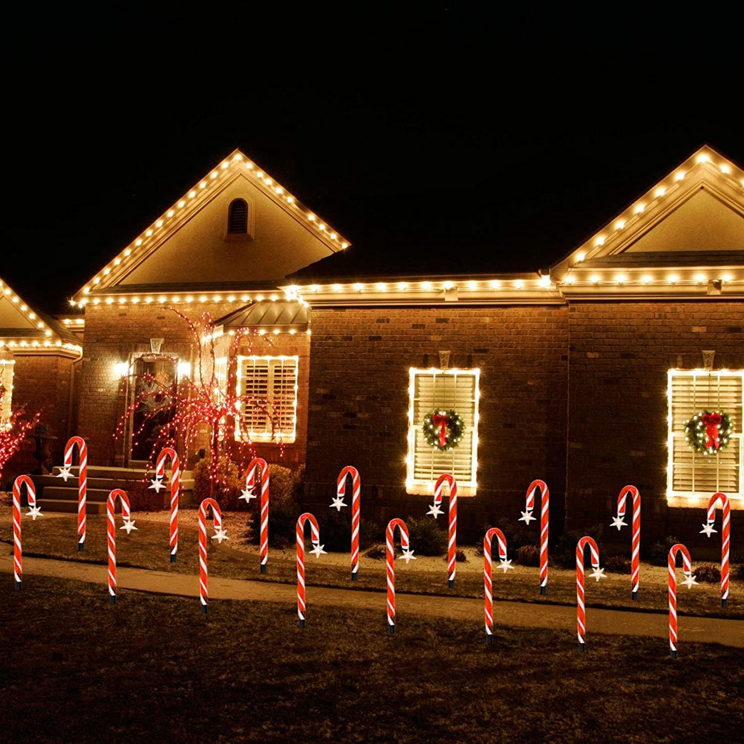 8 Pack Outdoor Christmas Decorations Solar Candy Cane Lights, Solar Christmas - Image 7