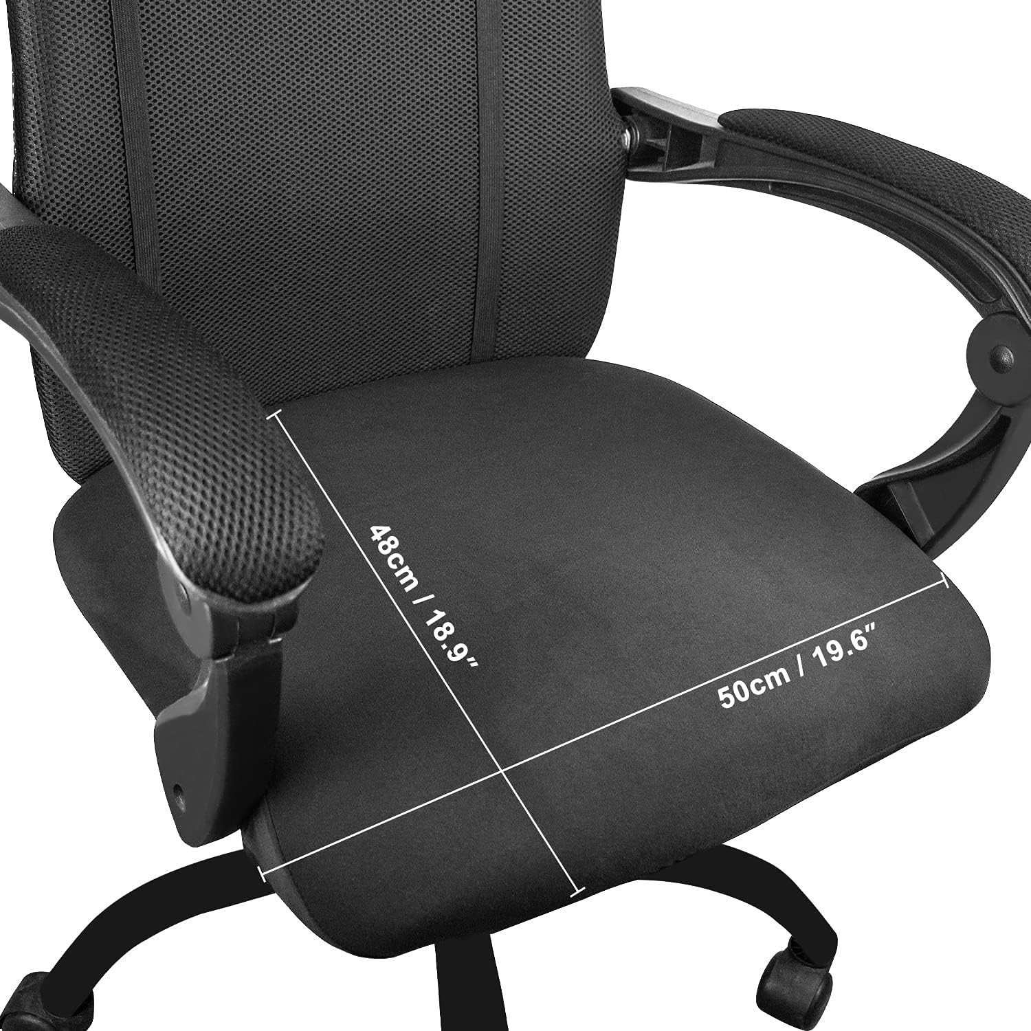 2 Pack Removable Washable Office Computer Chair Seat Covers, Desk Rotating Chair - Image 2