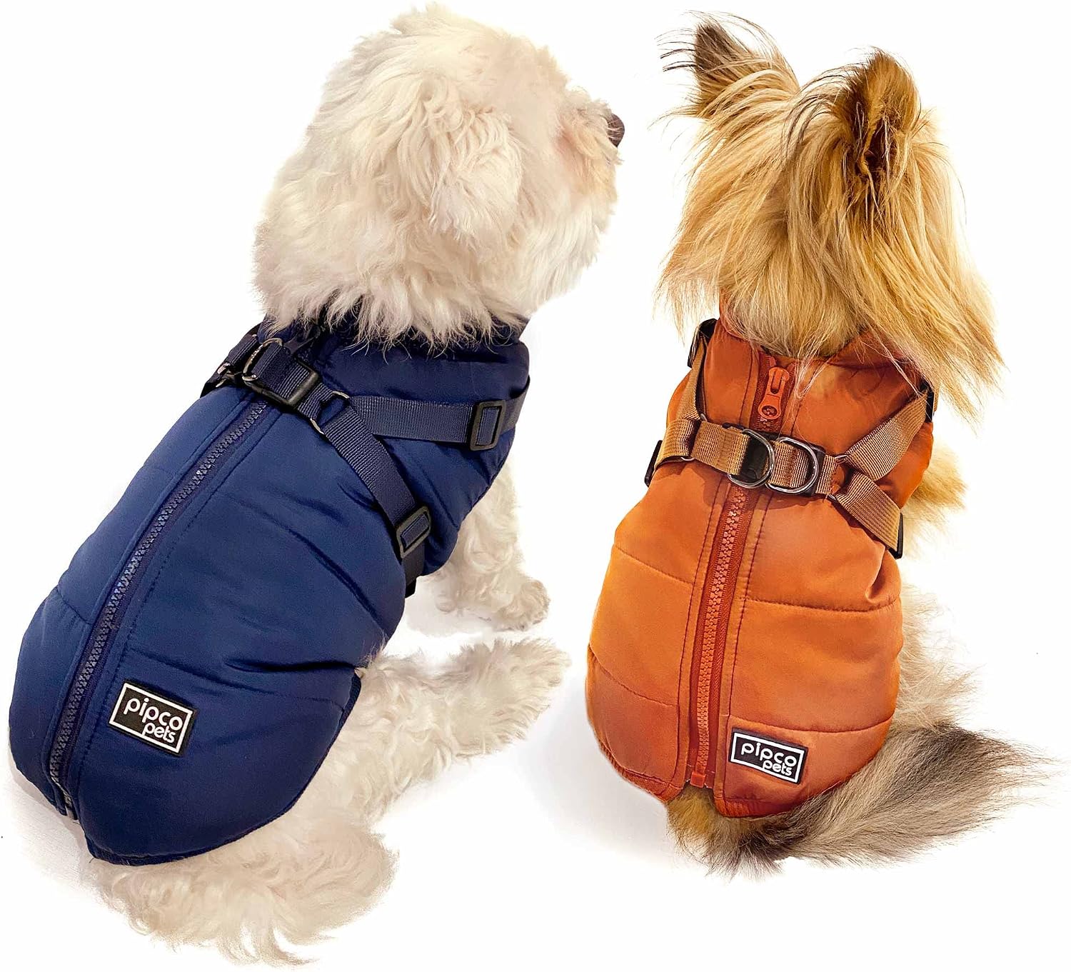 Dog Puffer Jacket with in-Built Harness | Water Resistant, Windproof Winter - Image 5