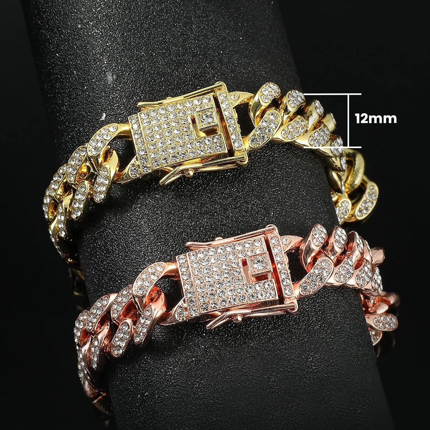 Dog Chain Collar, Diamond Cuban Collar Walking Metal Chain Collar - Image 6