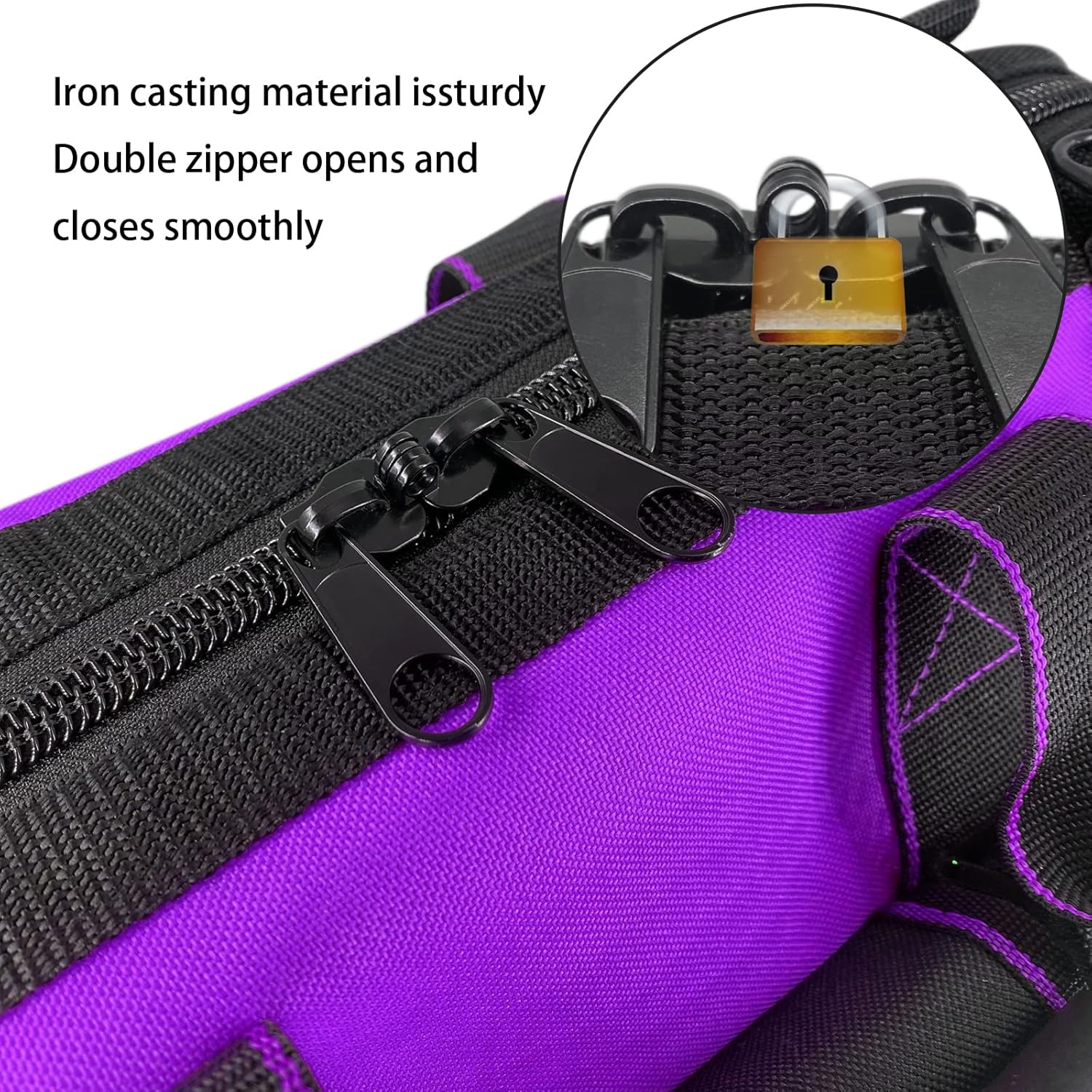 Garden Tools Bag 15inch Wide Mouth Tool Bag with Molded Base for Men - Image 5