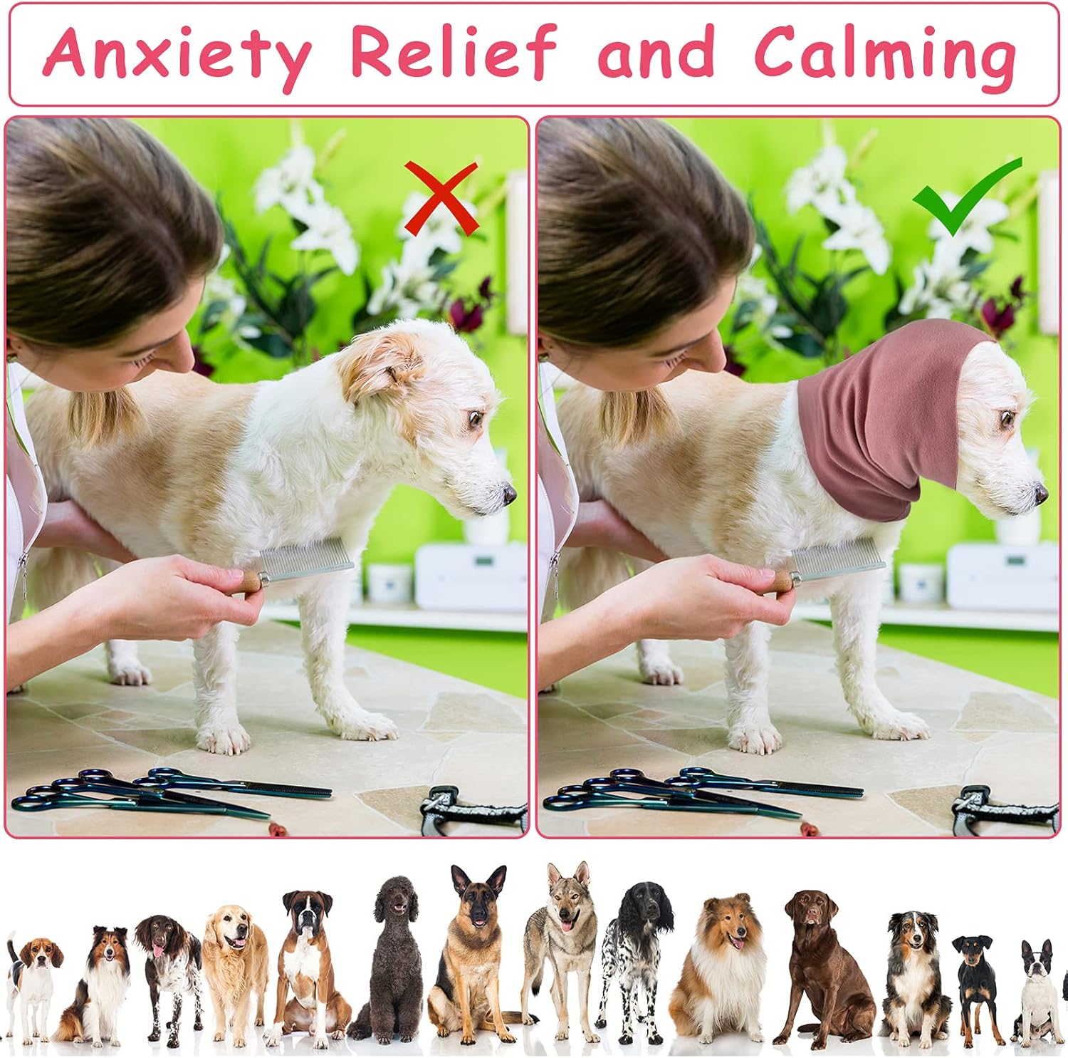 3 Pcs Dog Ear Muffs Noise Protection Covers Hearing Wrap Earmuff Winter - Image 5