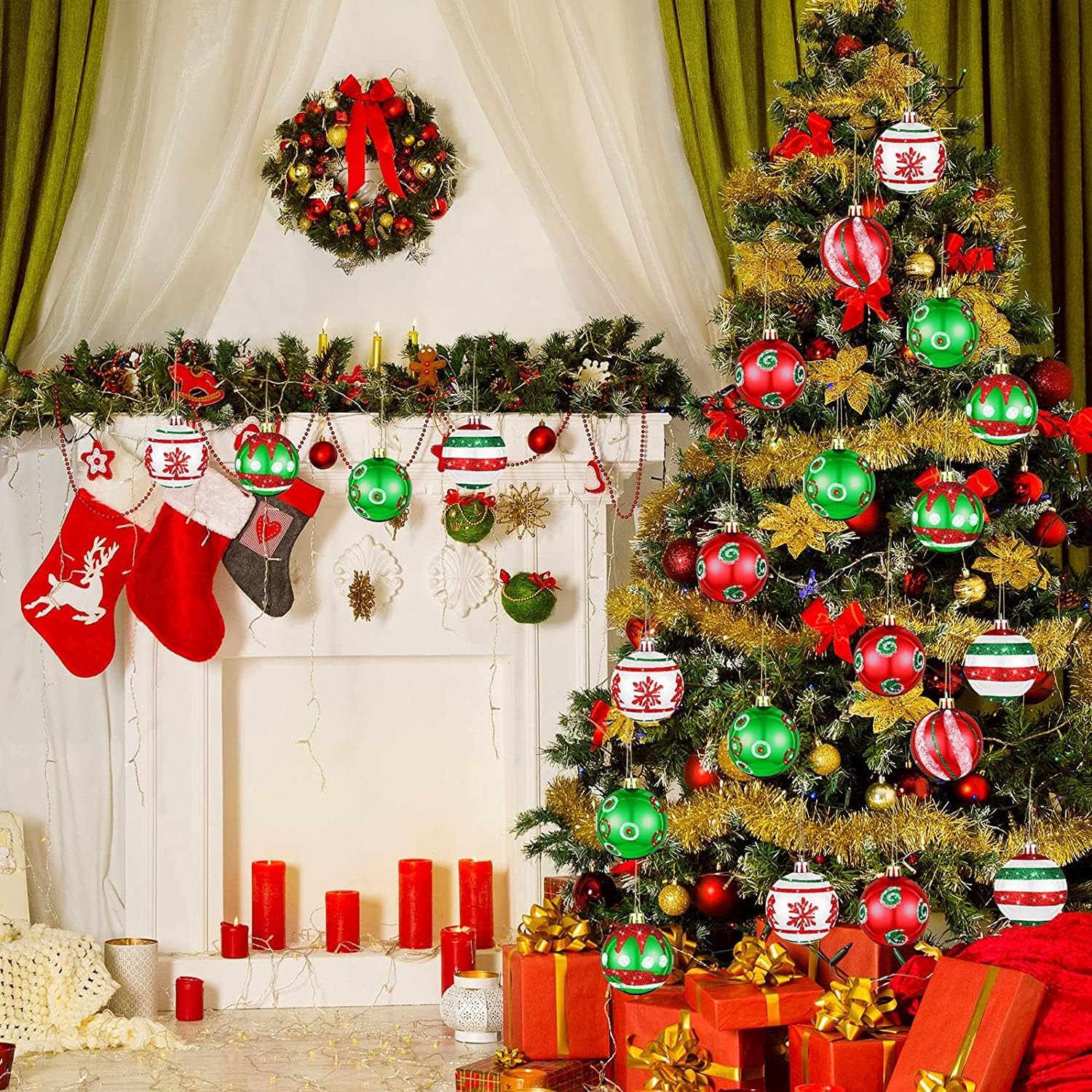 30pcs Colored Christmas Balls Ornaments for Xmas Tree Shatterproof Christmas - Image 6
