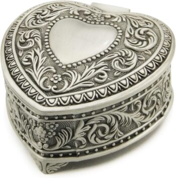 Emboss Alloy Metal Music Box Wind Up and Golden Movement Music Box
