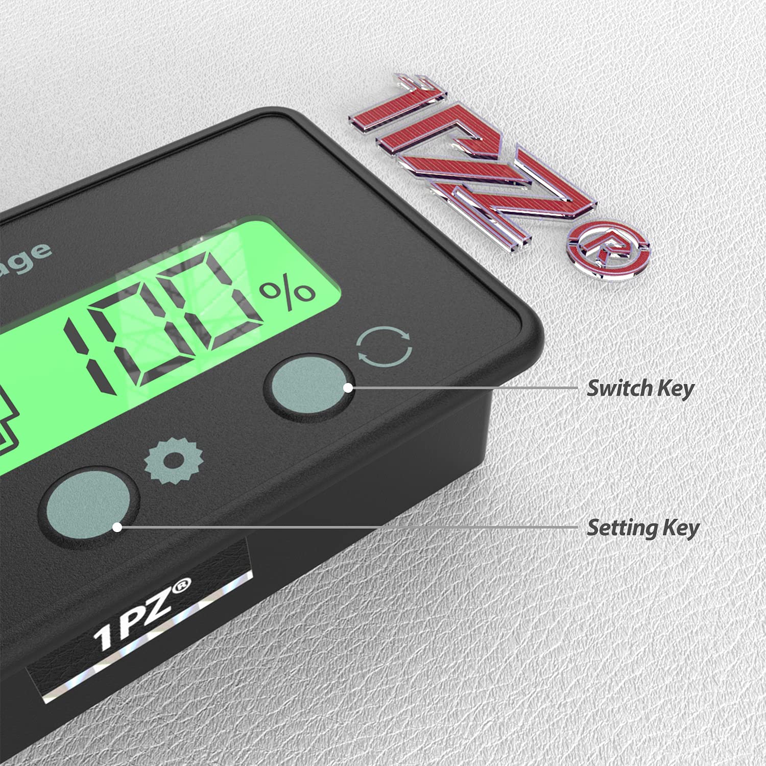 LCD Battery Capacity Monitor Gauge Meter Waterproof 12V/24V/36V/48V Lead - Image 3