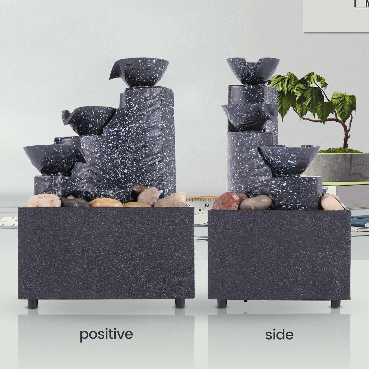 Home Office Desktop Small Fountain Lucky Flowing Water Ornaments Landscape - Image 2