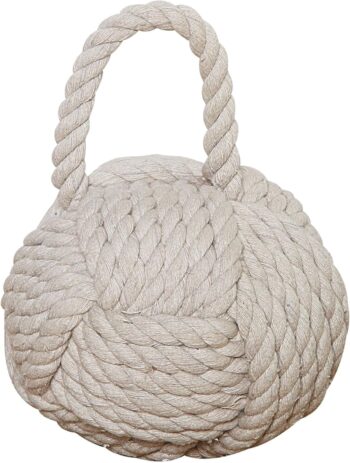 Rope Knot Door Stop Bleached