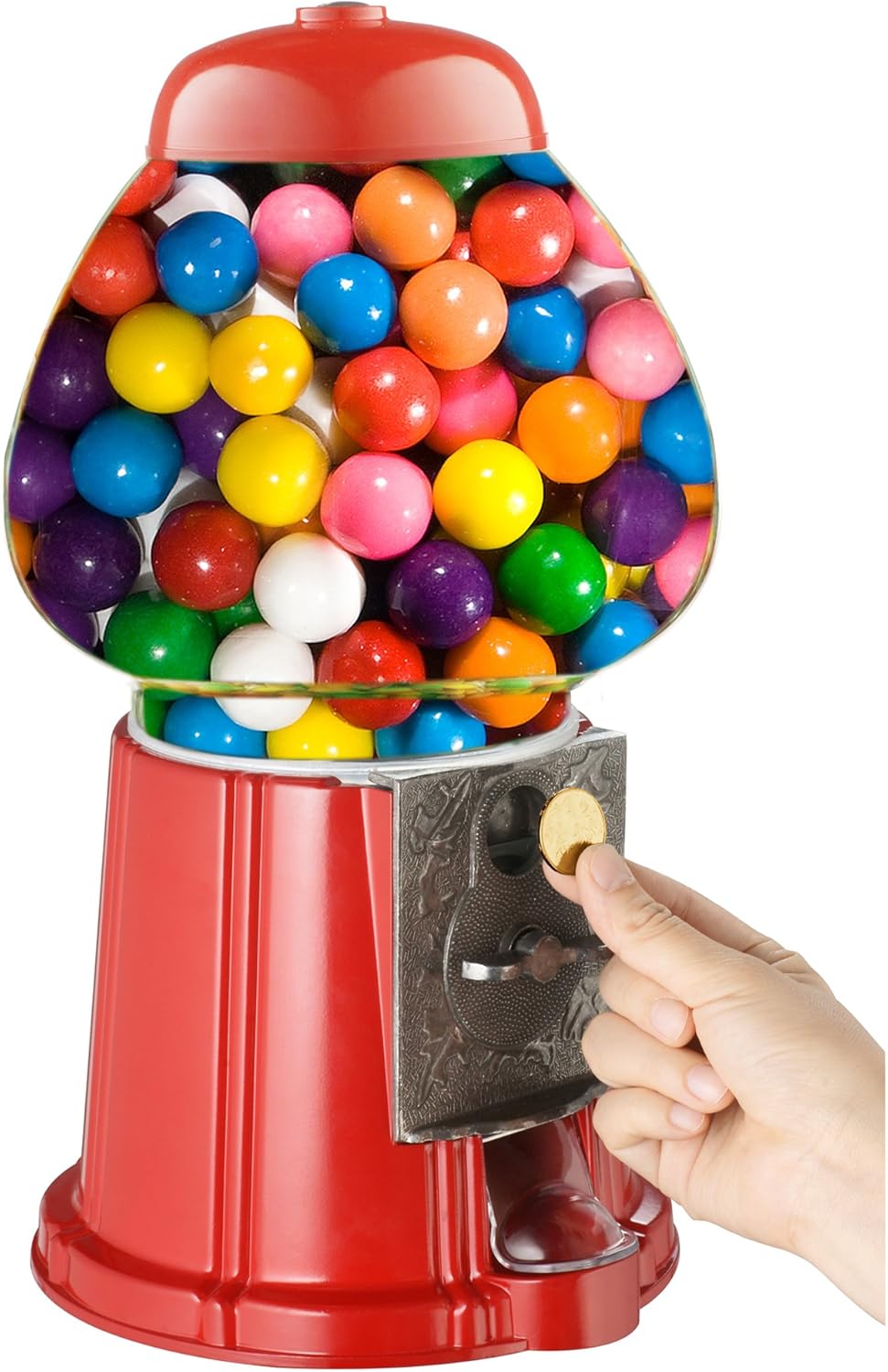11" Junior Vintage Old Fashioned Candy Gumball Machine Bank - Image 6