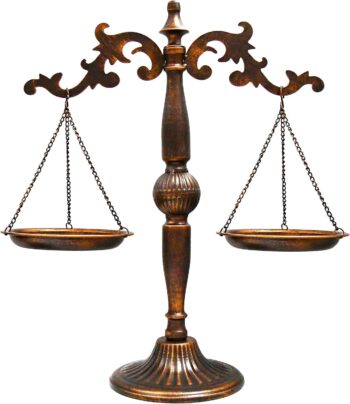 Vintage Metal Lawyer Scale of Justice Libra, Decorative Jewelry Storage, Antique