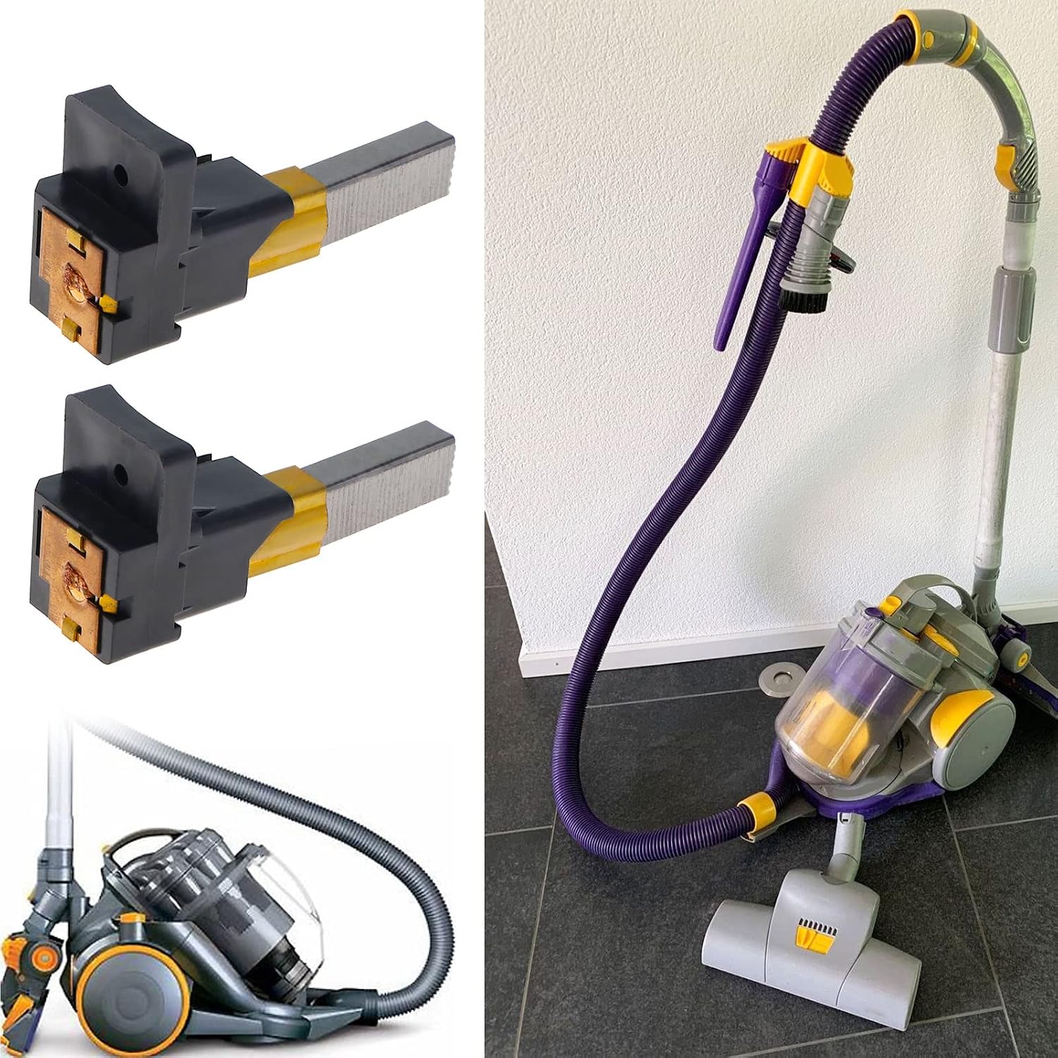 2Pcs Machine Carbon Brushes with Holders Compatible with Dyson DC05 DC07 DC08 - Image 2