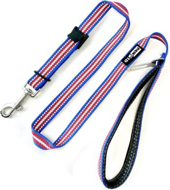 Dog Leash Car Seat Belt Chain Clip, Reflective Dog Leash, Adjustable Dog Seat