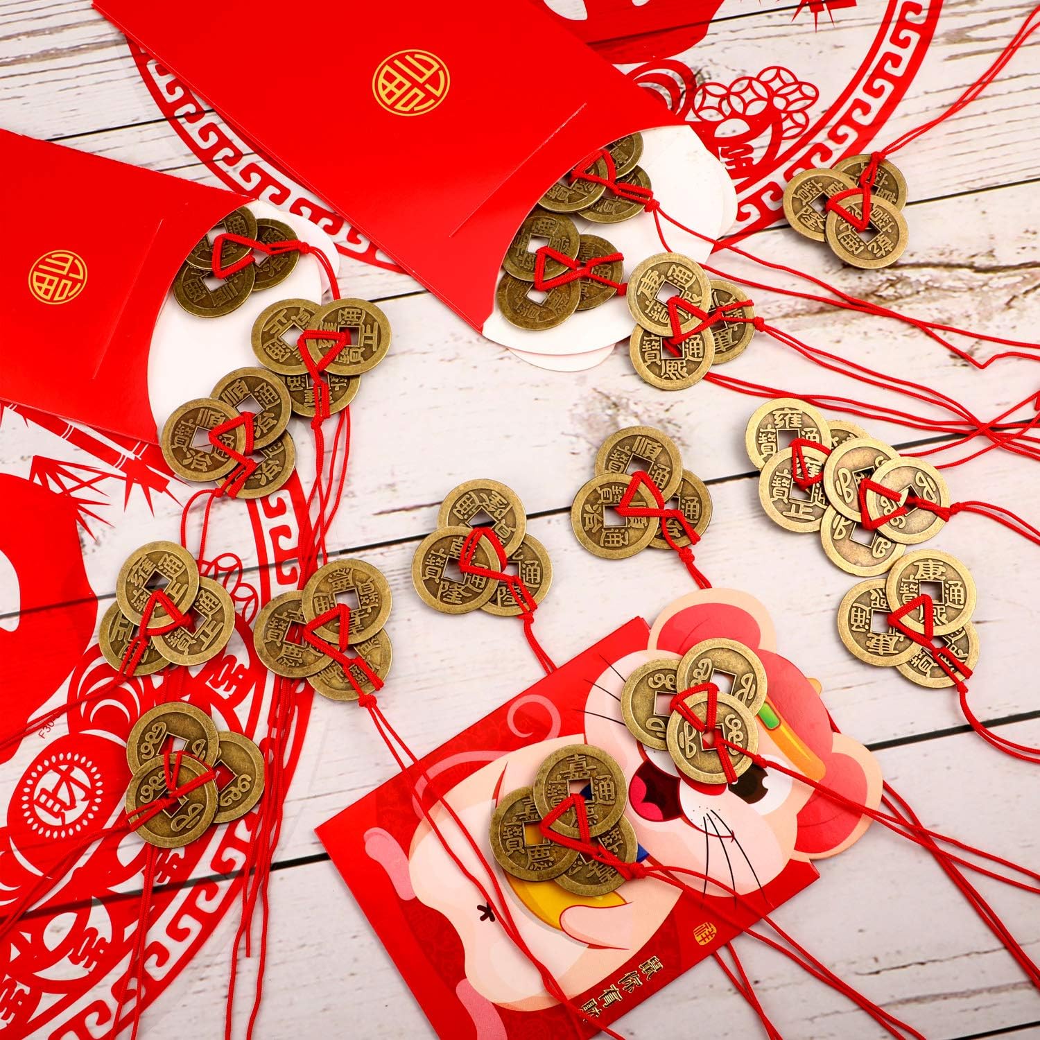 Chinese Fortune Coins Feng Shui Coins I-Ching Coins Traditional Coins (30pcs) - Image 3