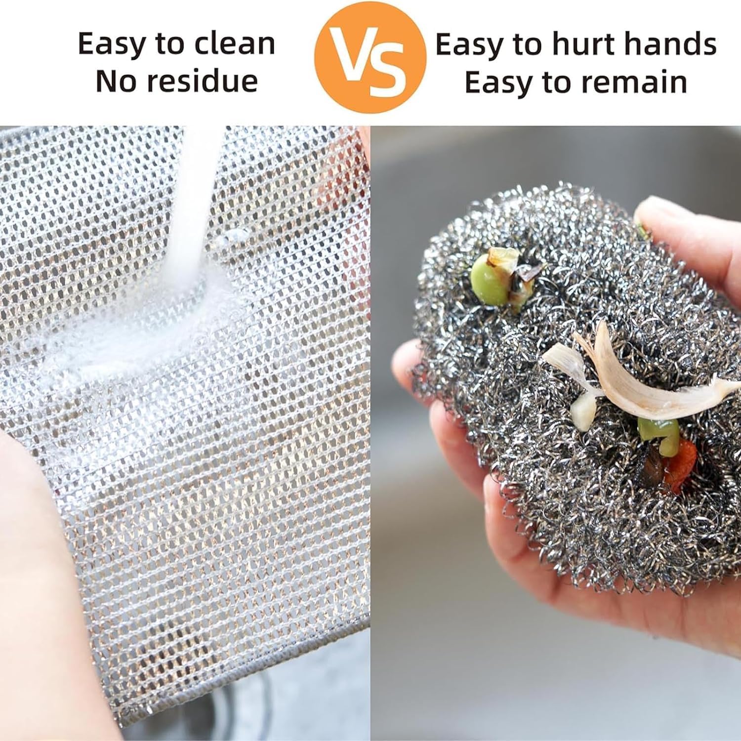 Multipurpose Wire Dishwashing Rags, 10Pcs Double Layer Reusable Cleaning Cloths - Image 3