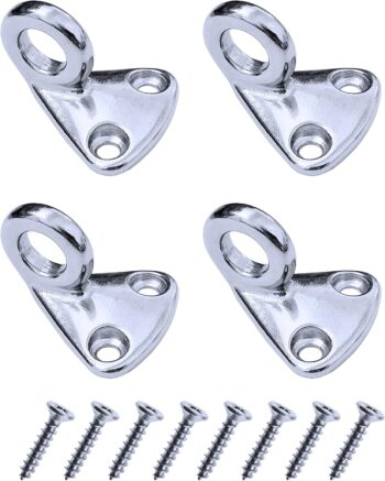 4Pcs 0.4 Inch Fending Pad Eye Fender Hook 316 Stainless Steel