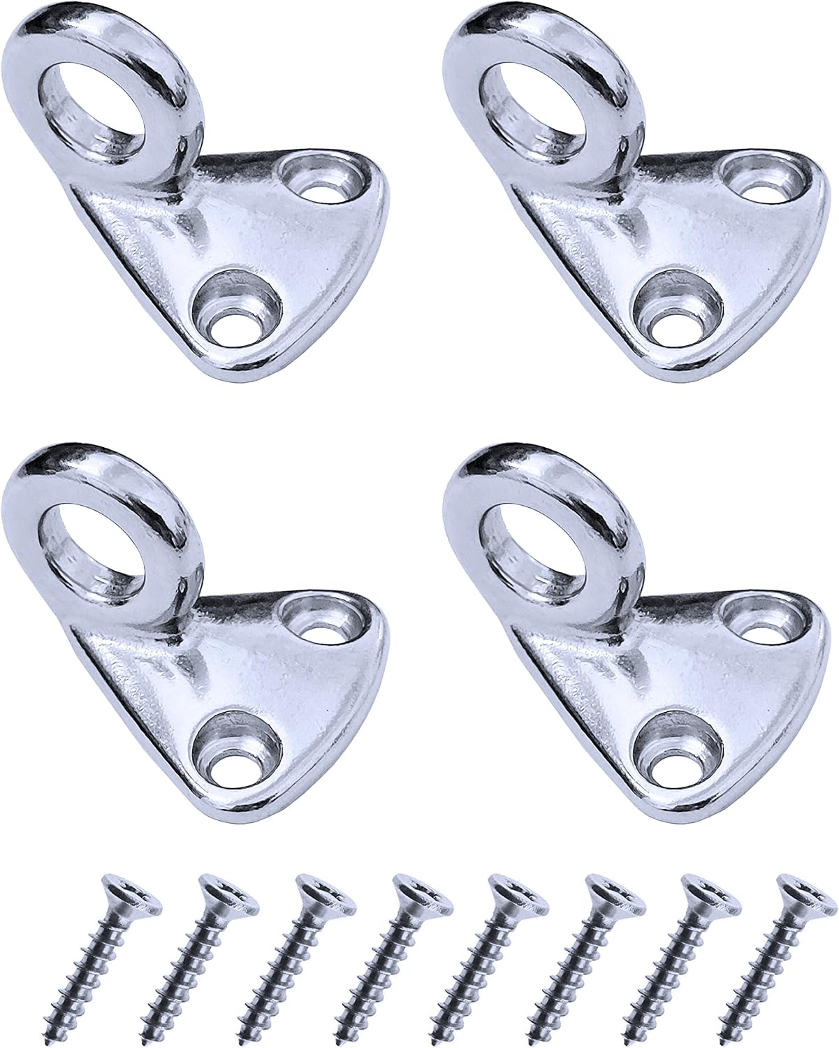 4Pcs 0.4 Inch Fending Pad Eye Fender Hook 316 Stainless Steel