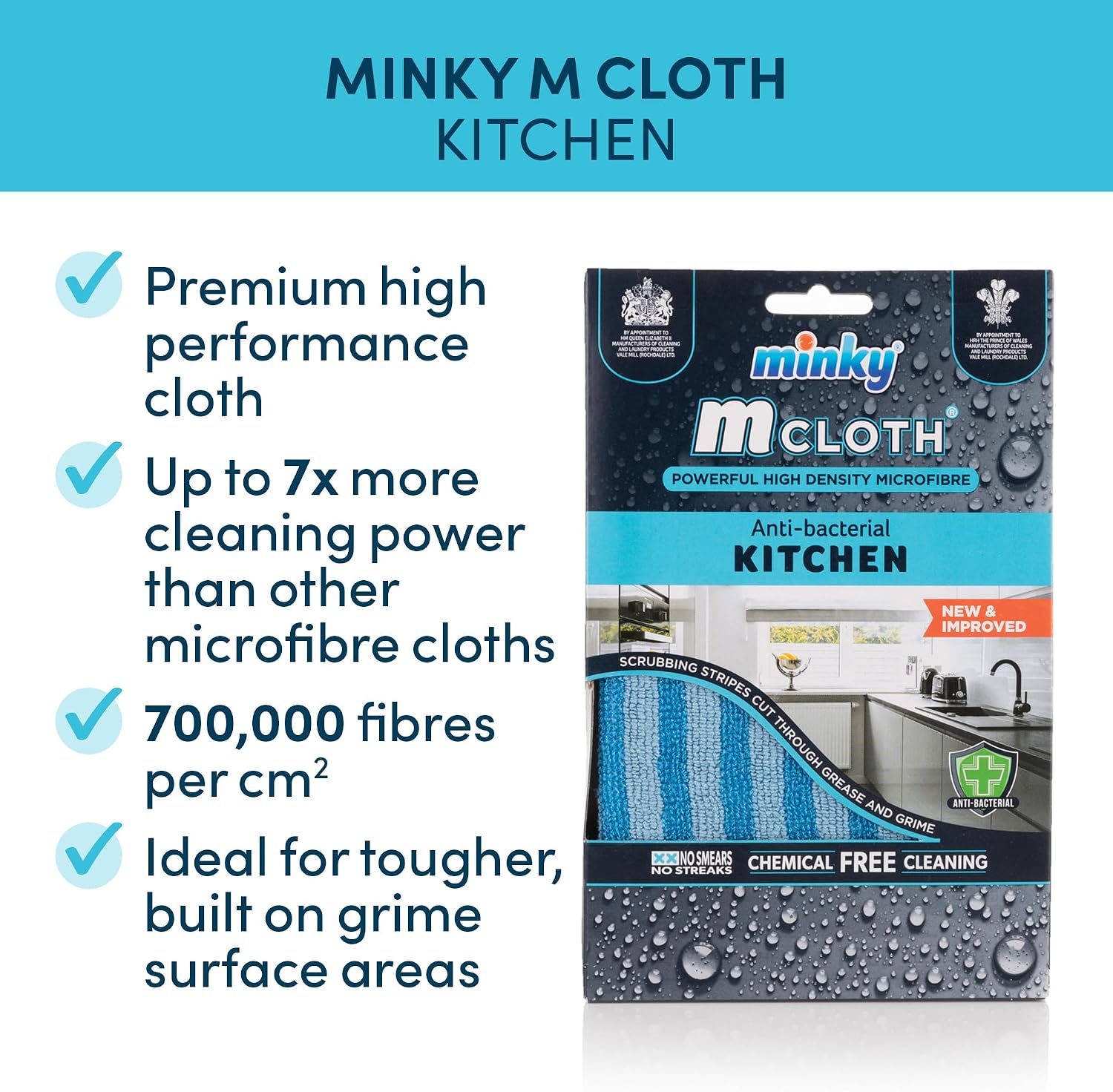 Kitchen Cleaning Cloth - Anti-Bacterial Microfibre Kitchen Cleaning - Image 3