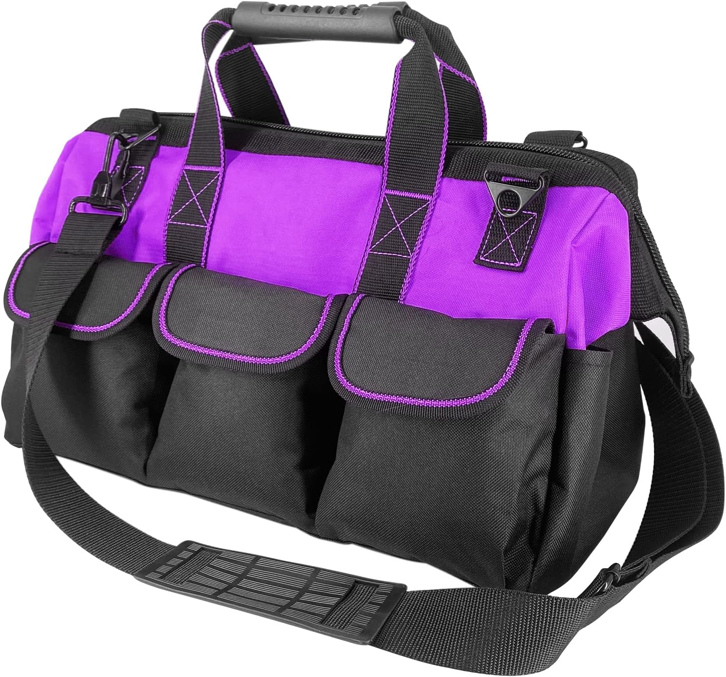 Garden Tools Bag 15inch Wide Mouth Tool Bag with Molded Base for Men - Image 2