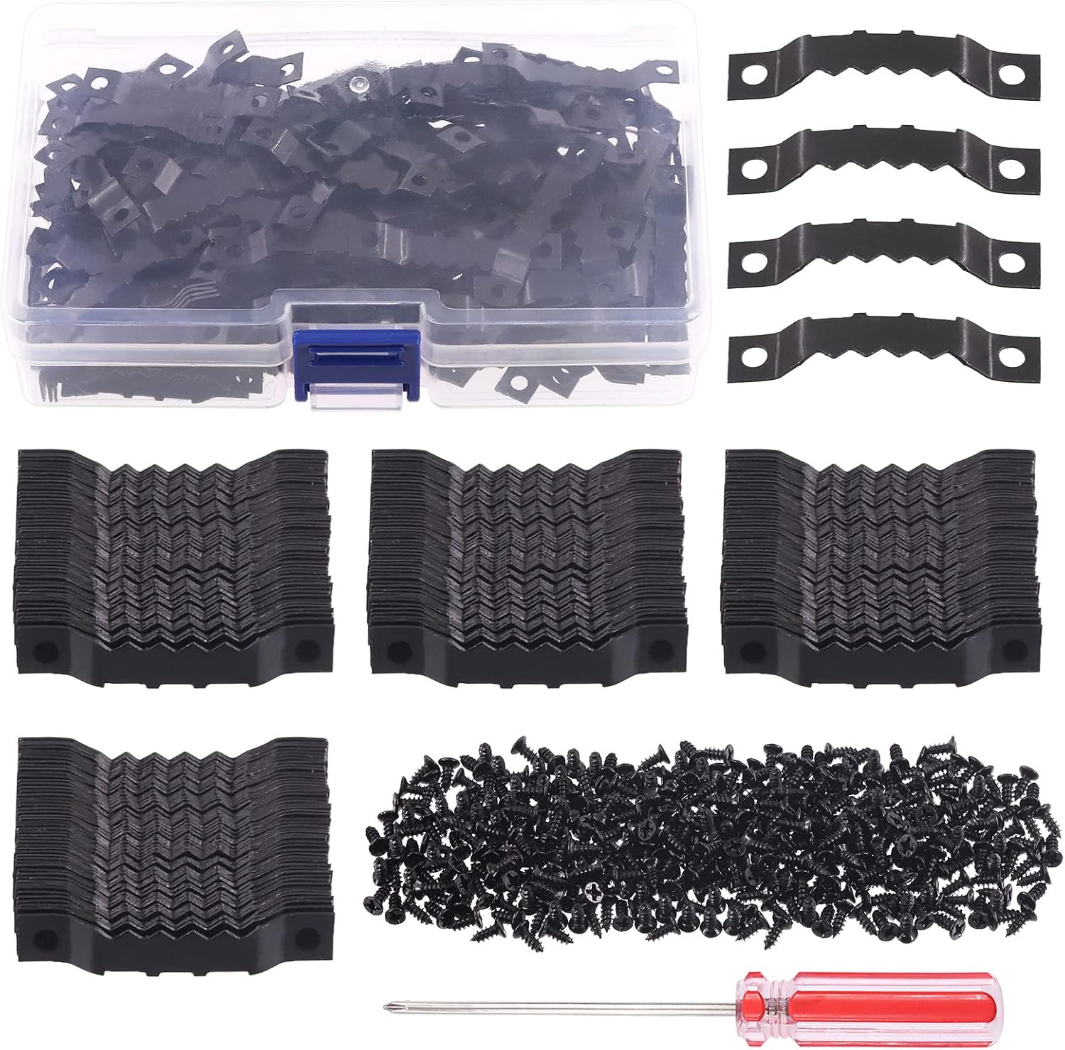 600Pcs Sawtooth Picture Frame Hanging Hangers Double Hole with Screws