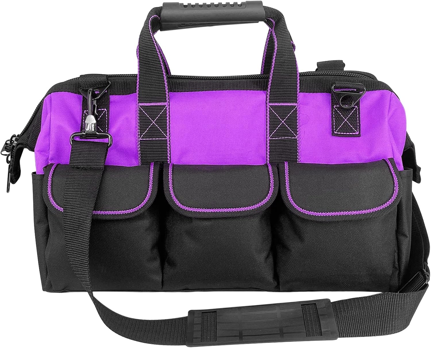 Garden Tools Bag 15inch Wide Mouth Tool Bag with Molded Base for Men