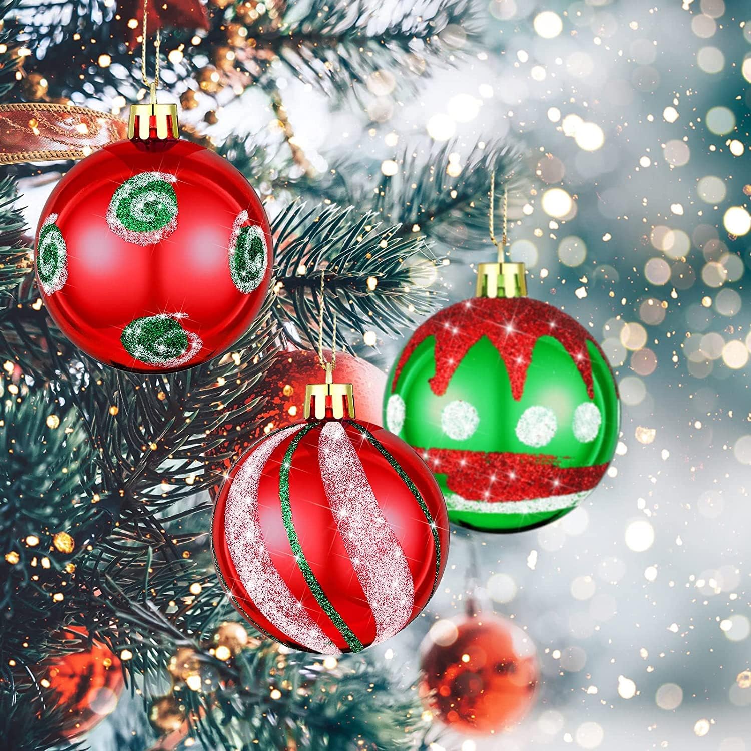 30pcs Colored Christmas Balls Ornaments for Xmas Tree Shatterproof Christmas - Image 4