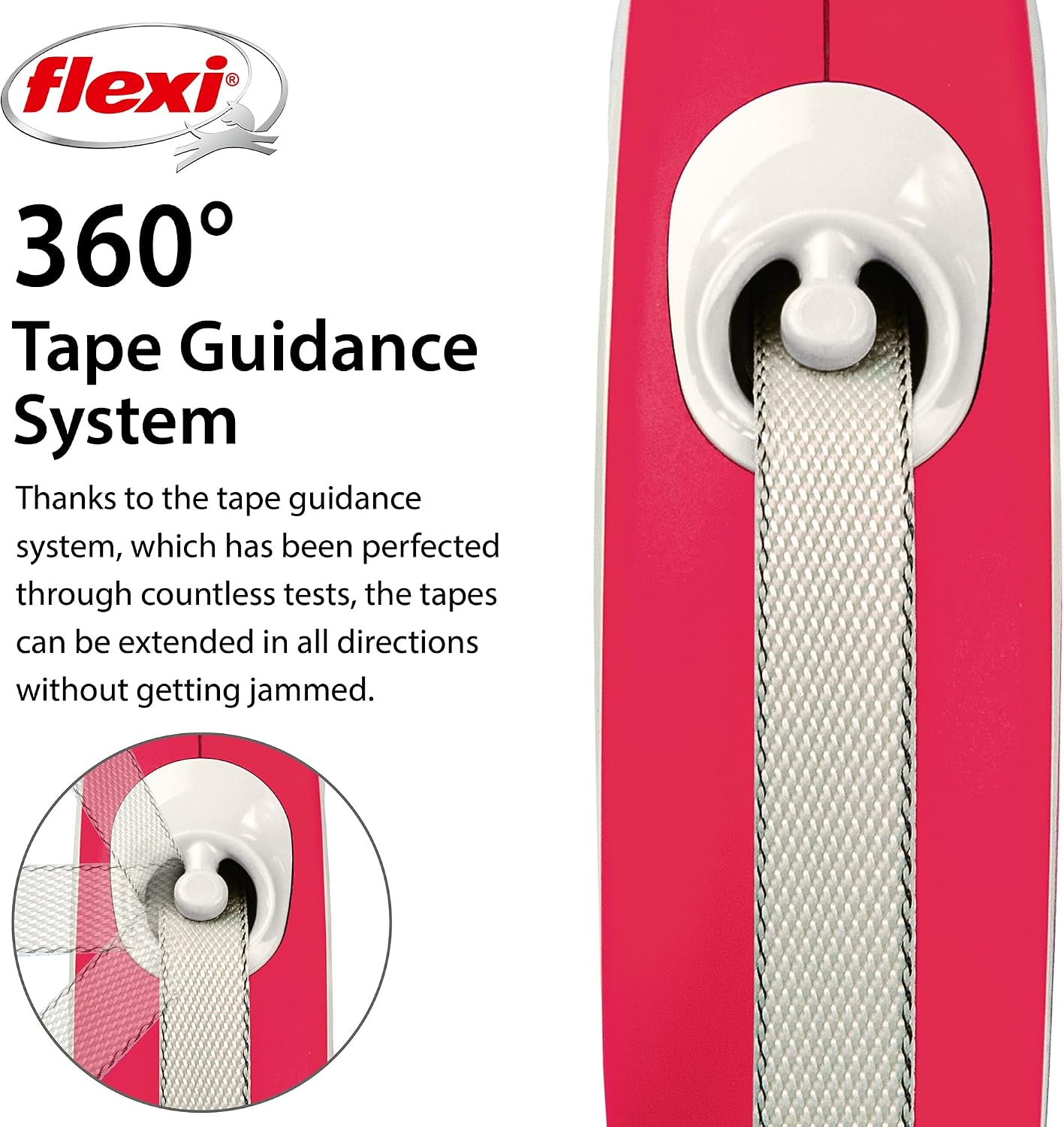 New Comfort Retractable Lead Tape Medium Red 5m Red Medium - Image 3
