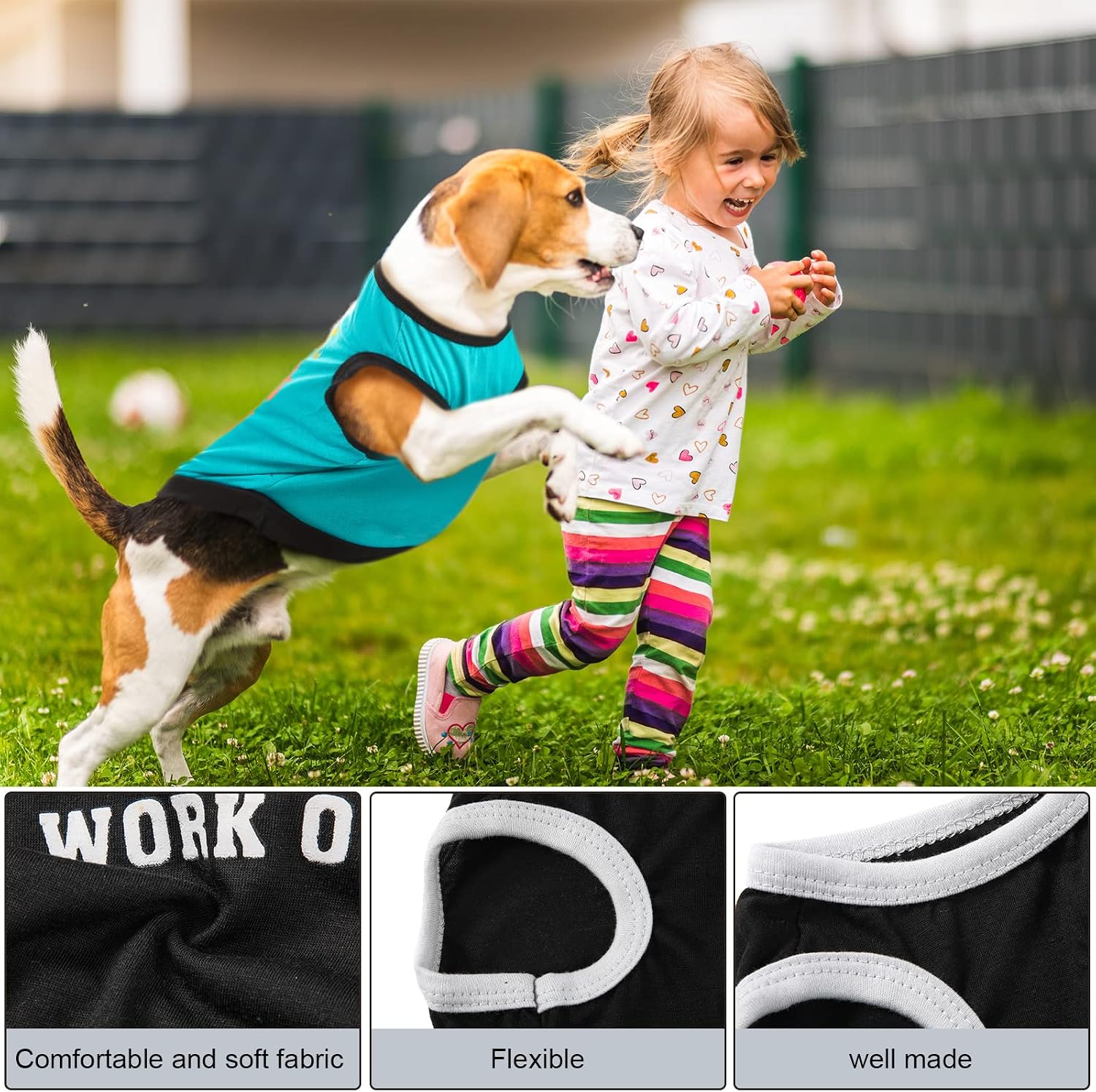 8 Pieces Dog Shirts Boy Funny Printed Puppy Shirts Summer Male Soft Dog Clothes - Image 4