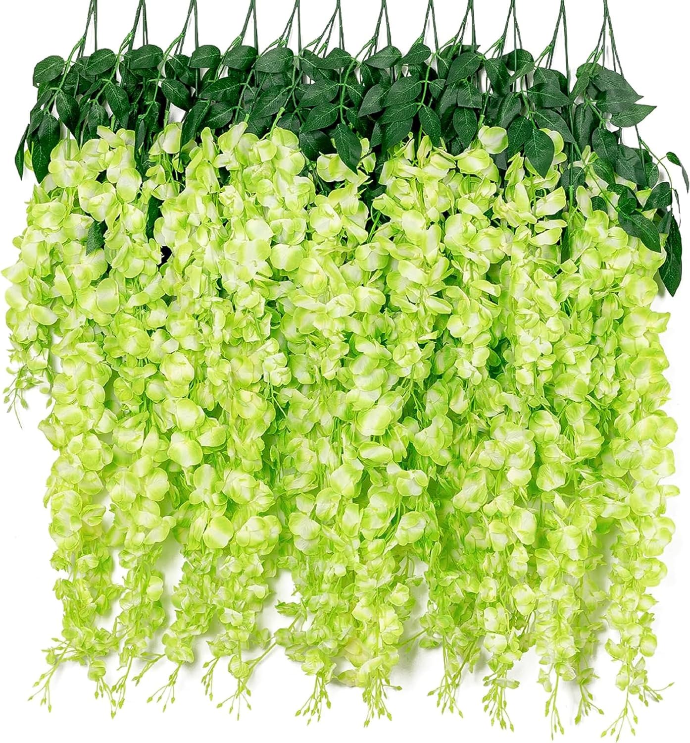 Wisteria Flowers, 12 Pack 3.6 Feet Artificial Fake Wisteria Vine Ratta Hanging