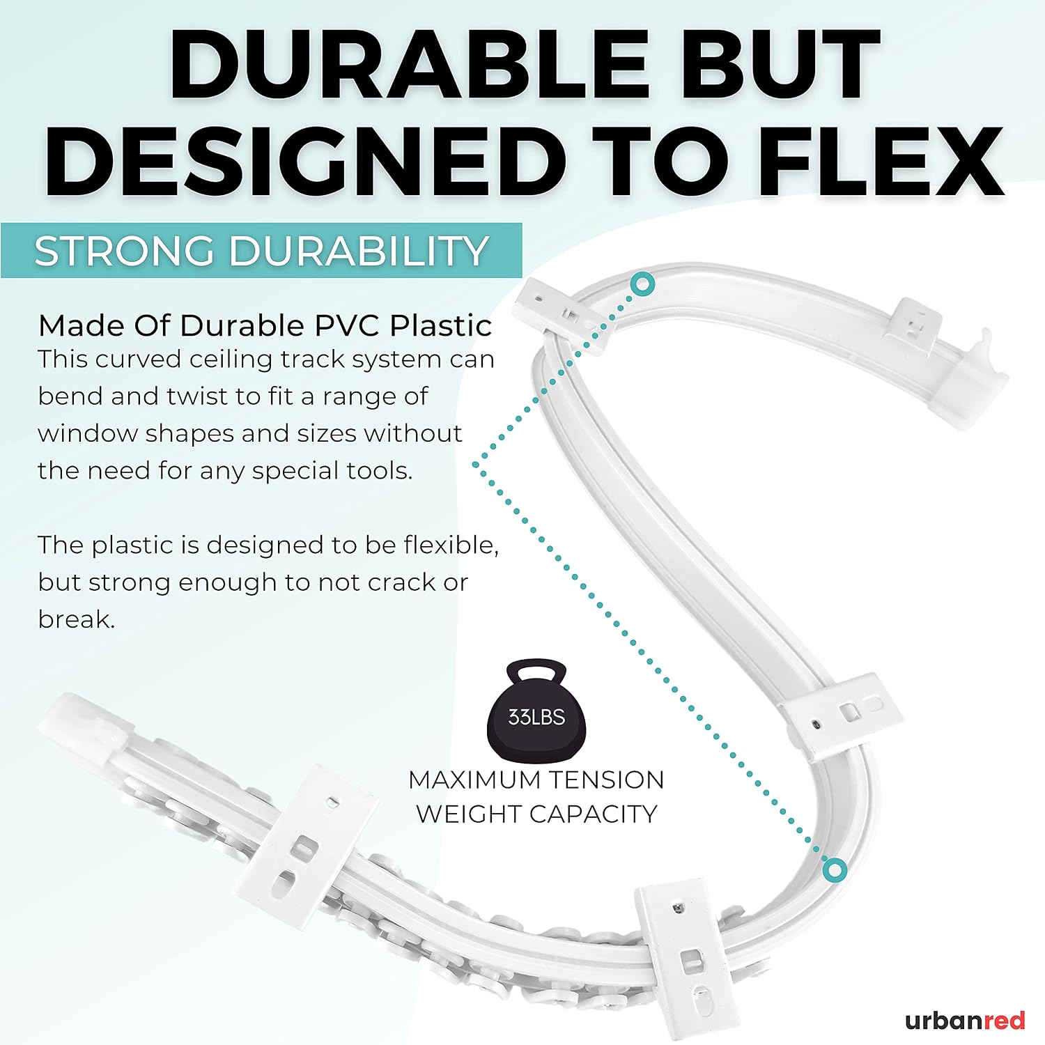 Ceiling Curtain Track - Ceiling Track Ceiling Mount for Curtain Rail with Track - Image 5