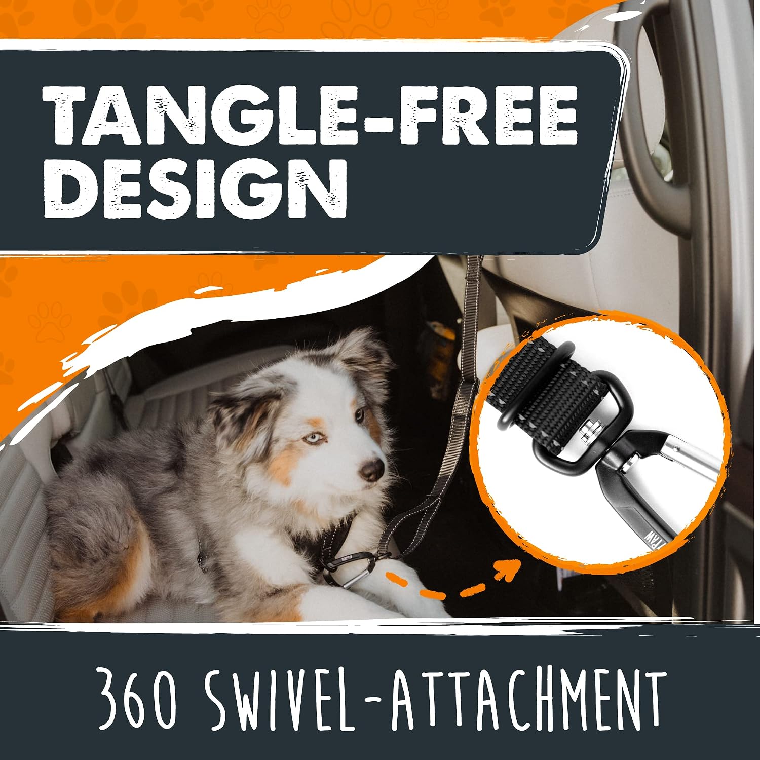 Dog Seat Belt | Headrest Dog Seatbelt Tether, Pet Seat Belt for Car, Dog Car - Image 9